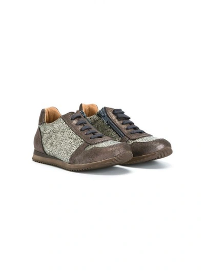 Shop Pèpè Sequinned Sneakers In Brown