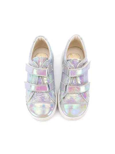 Shop Pèpè Holographic Sneakers In Silver