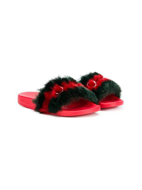 gucci fur slide