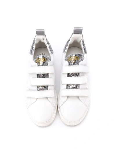 Shop Golden Goose Touch Strap Trainers In White