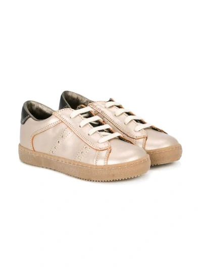 Shop Pèpè Lace-up Sneakers In Metallic