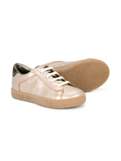 Shop Pèpè Lace-up Sneakers In Metallic