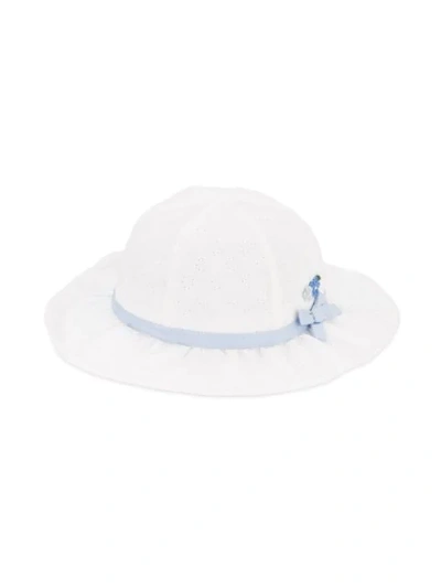 Shop Familiar Flower Detail Sun Hat In White
