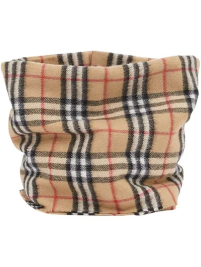 Shop Burberry Vintage Check Snood In Neutrals