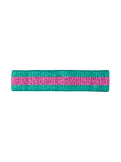 Shop Gucci Children's Lurex Headband In Green