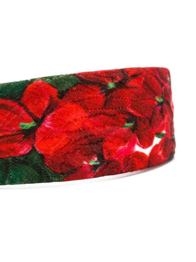 Shop Dolce & Gabbana Printed Headband In Red