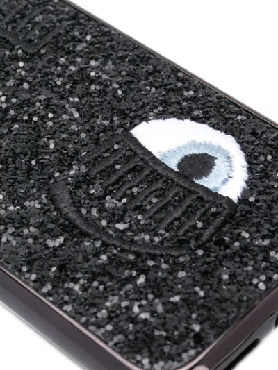 Shop Chiara Ferragni Eye Sequined Iphone X/xs Case In Black