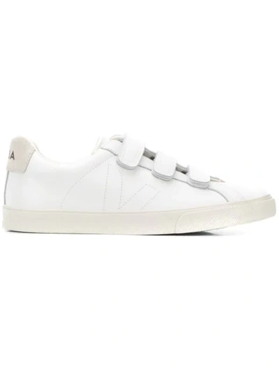 Veja 3-lock Leather Low-top Sneakers In White | ModeSens