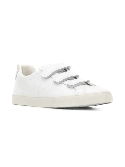 Shop Veja 3 Lock Sneakers In White