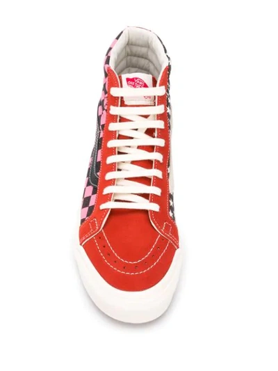 Shop Vans Vault Ua Og Sk8-hi Lx Sneakers In Red