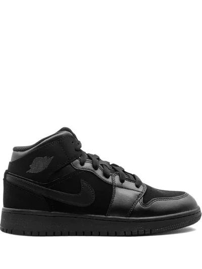 Shop Jordan Teen Air  1 Mid (gs) Sneakers In Black