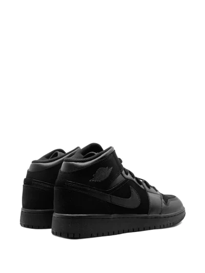 Shop Jordan Teen Air  1 Mid (gs) Sneakers In Black