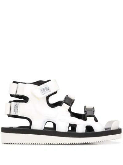 Shop Suicoke Boak-v Buckled Sandals In White