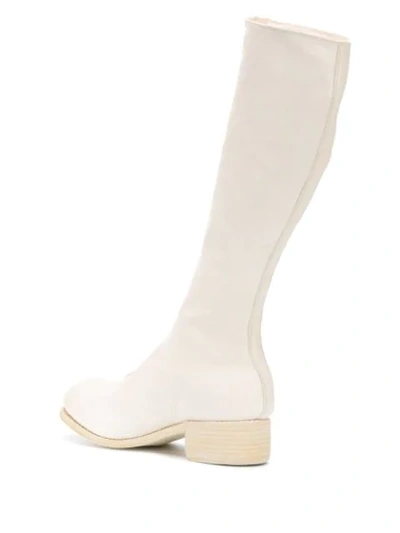 Shop Guidi Tall Zip Front Boots In White