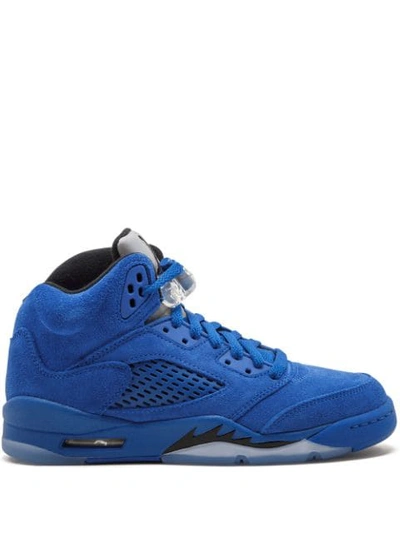 Shop Jordan Air  5 Retro Bg Sneakers In Blue