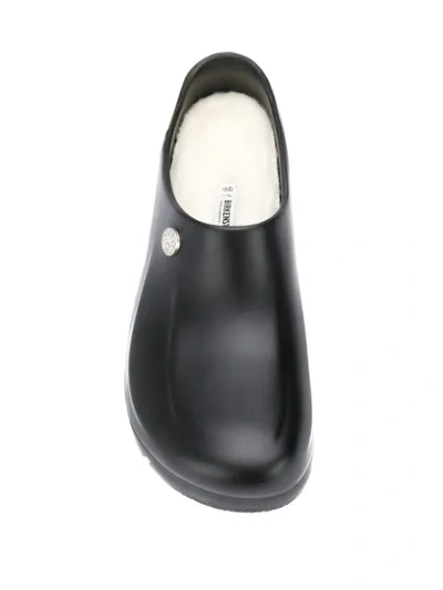 Shop Birkenstock Professional Lined Slippers In A630 Fur Black