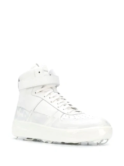 Shop 424 Rubber-dipped High-top Sneakers In White