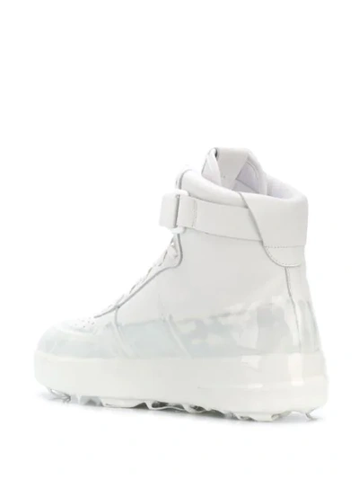 Shop 424 Rubber-dipped High-top Sneakers In White