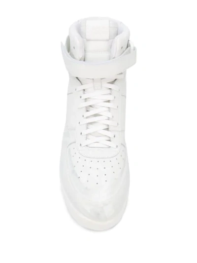 Shop 424 Rubber-dipped High-top Sneakers In White