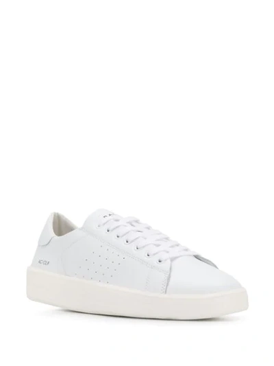 Shop Date Platform Sole Sneakers In White