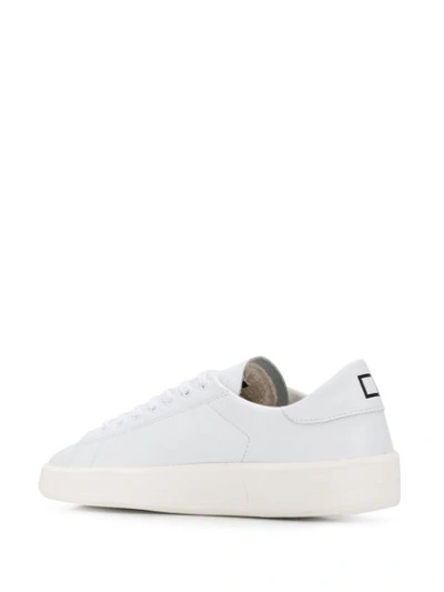 Shop Date Platform Sole Sneakers In White