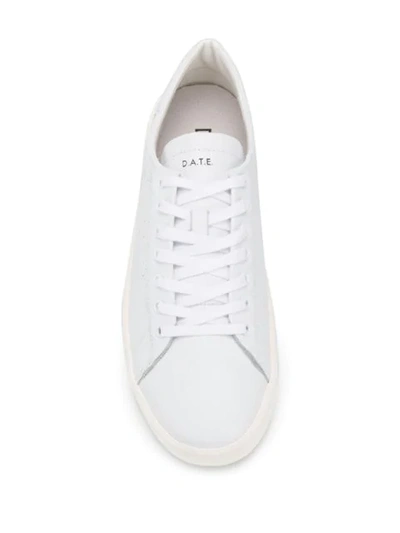 Shop Date Platform Sole Sneakers In White