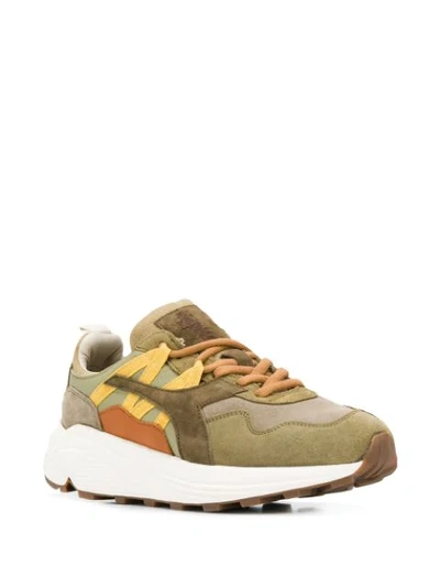 Shop Diadora Contrast Panel Low-top Sneakers In Green