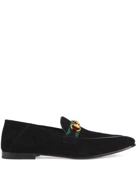 black suede gucci loafers