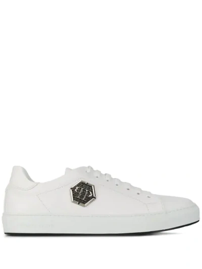 Shop Philipp Plein Original Low-top Sneakers In White