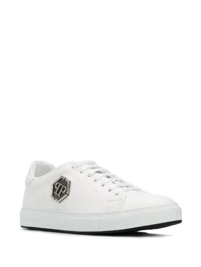 Shop Philipp Plein Original Low-top Sneakers In White