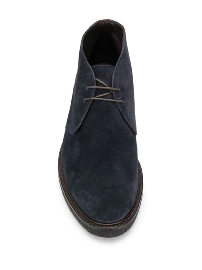 Shop Henderson Baracco Suede Lace-up Boots In Blue