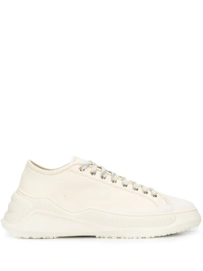 Shop Oamc Chunky Ridged Heel Sneakers In Neutrals