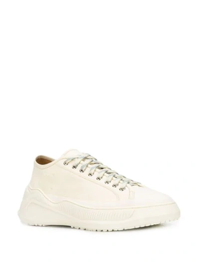 Shop Oamc Chunky Ridged Heel Sneakers In Neutrals