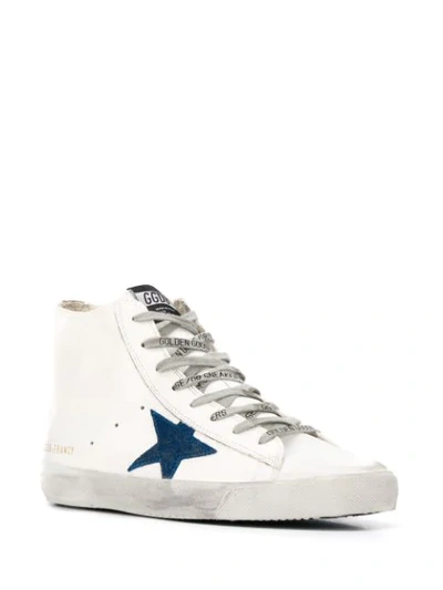 Shop Golden Goose Francy Star Embroidered Sneakers In White
