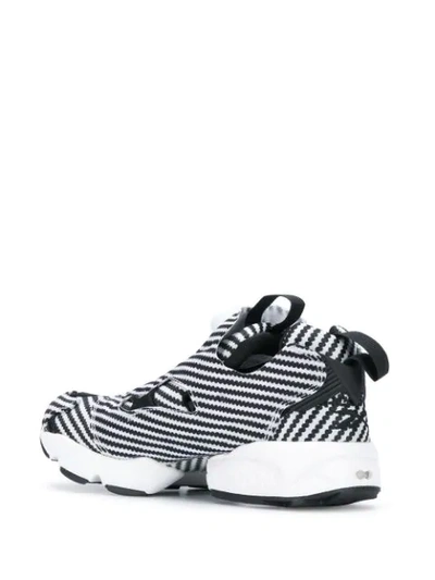 Shop Reebok Striped Insta Pump Sneakers In Black