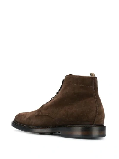 Shop Officine Creative Ankle Lace-up Boots In Brown