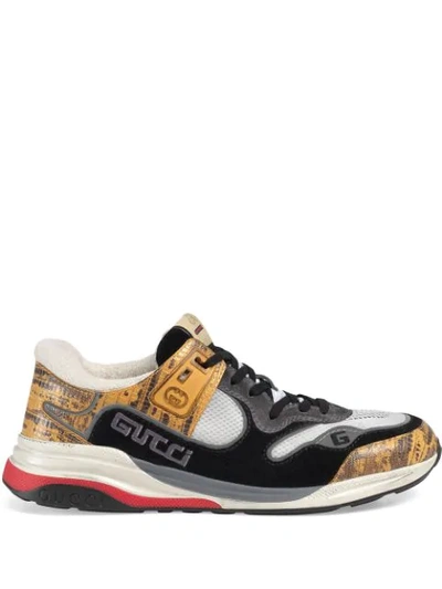 Shop Gucci Men's Ultrapace Sneakers In Yellow