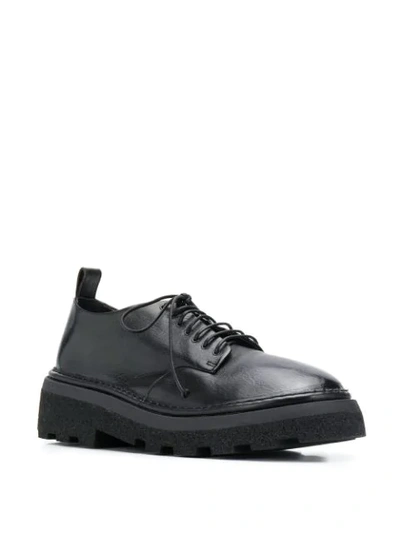 Shop Marsèll Ridged Sole Derby Shoes In Black