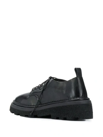 Shop Marsèll Ridged Sole Derby Shoes In Black