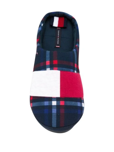 Shop Tommy Hilfiger Colour-blocked Slippers In Blue