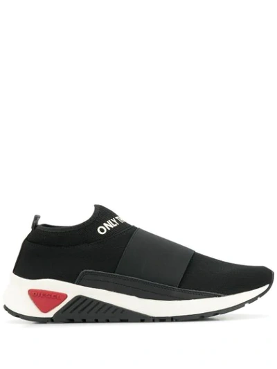 Shop Diesel Only The Brave Low Top Sneakers In Black