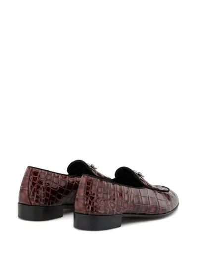 Shop Giuseppe Zanotti Bizet Loafers In Red