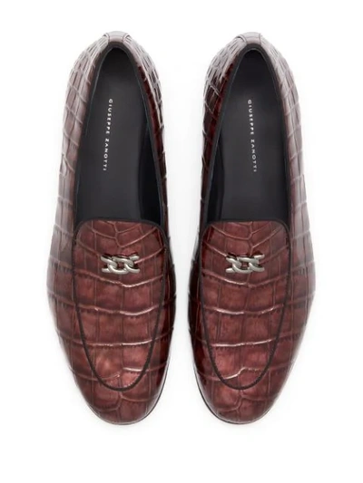 Shop Giuseppe Zanotti Bizet Loafers In Red