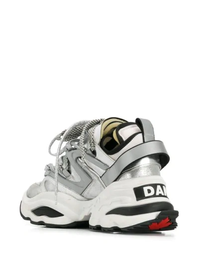 Shop Dsquared2 The Giant Sneakers In Grey
