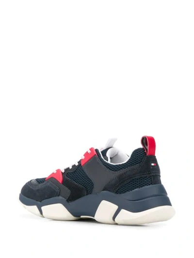 Shop Tommy Hilfiger Colour-block Sneakers In Blue
