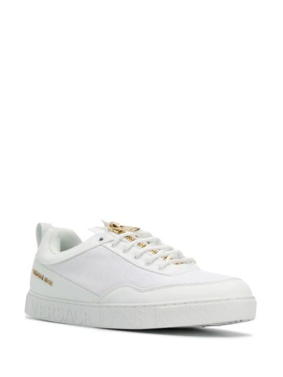 Shop Versace Jeans Logo Low In White
