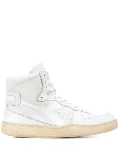 Shop Diadora Lace-up High-top Sneakers In White