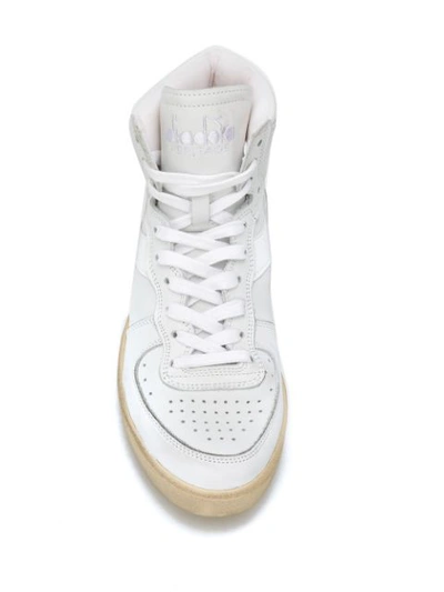 Shop Diadora Lace-up High-top Sneakers In White