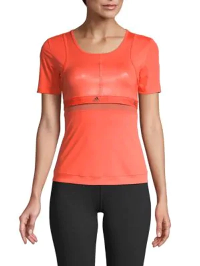 Shop Adidas By Stella Mccartney Run T-shirt In Hot Coral