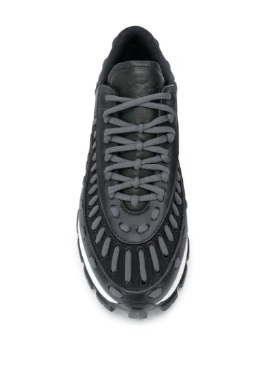 Shop Ermenegildo Zegna Lace Detail Sneakers In Black